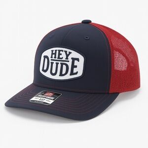 Hey Dude Navy and Red Mesh Cap